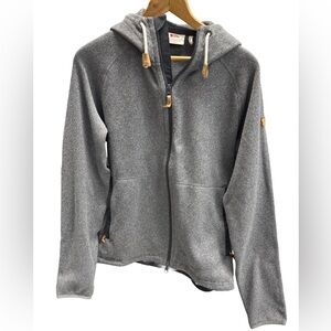 Fjällräven Övik fleece hoodie in Grey